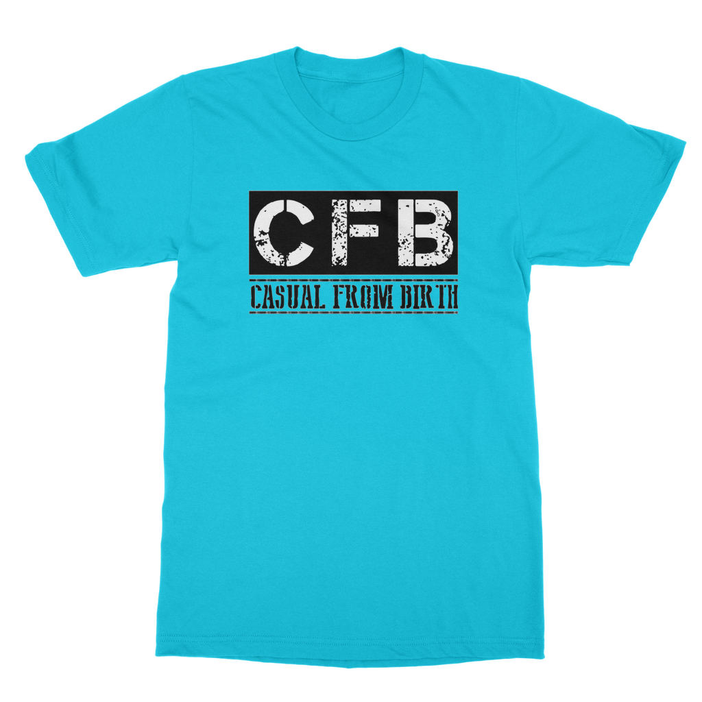 CFB Full logo Casual From Birth Penny Farthing Tee