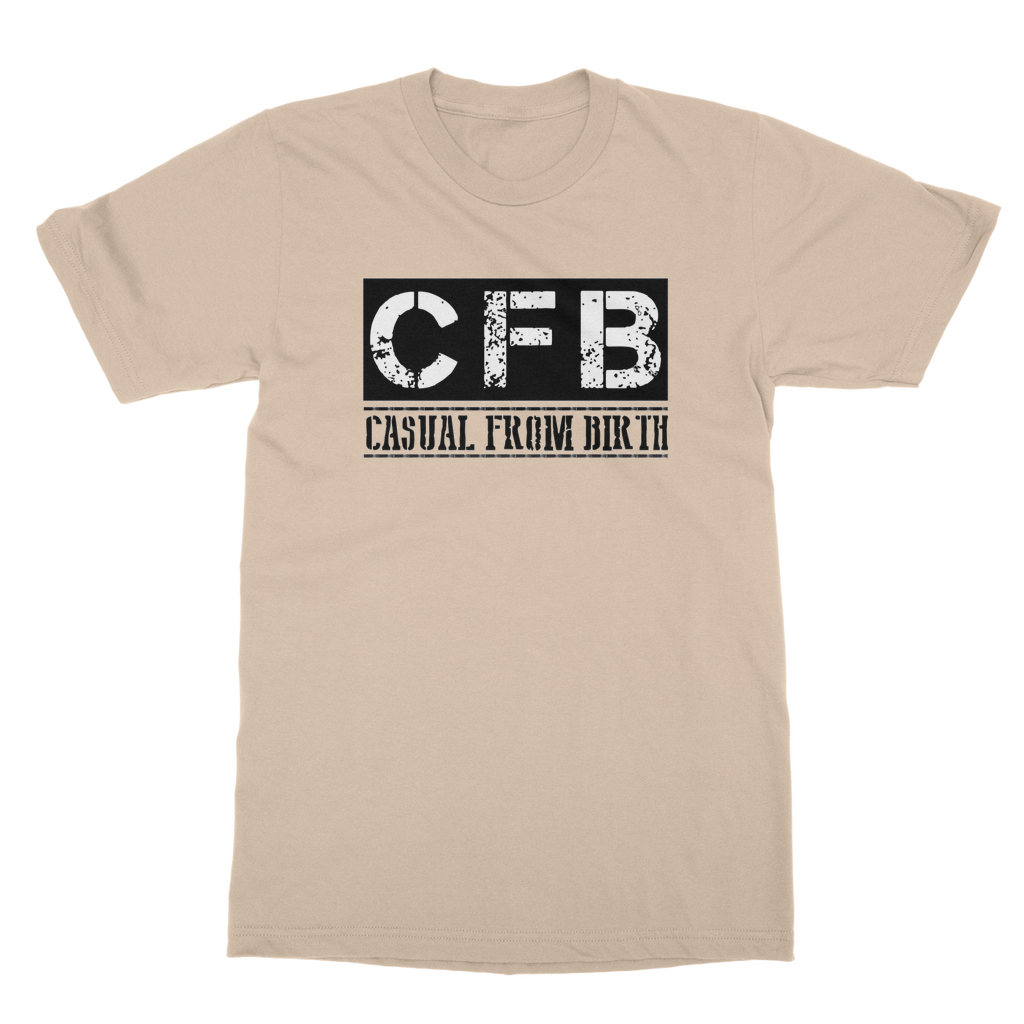 CFB Full logo Casual From Birth Penny Farthing Tee