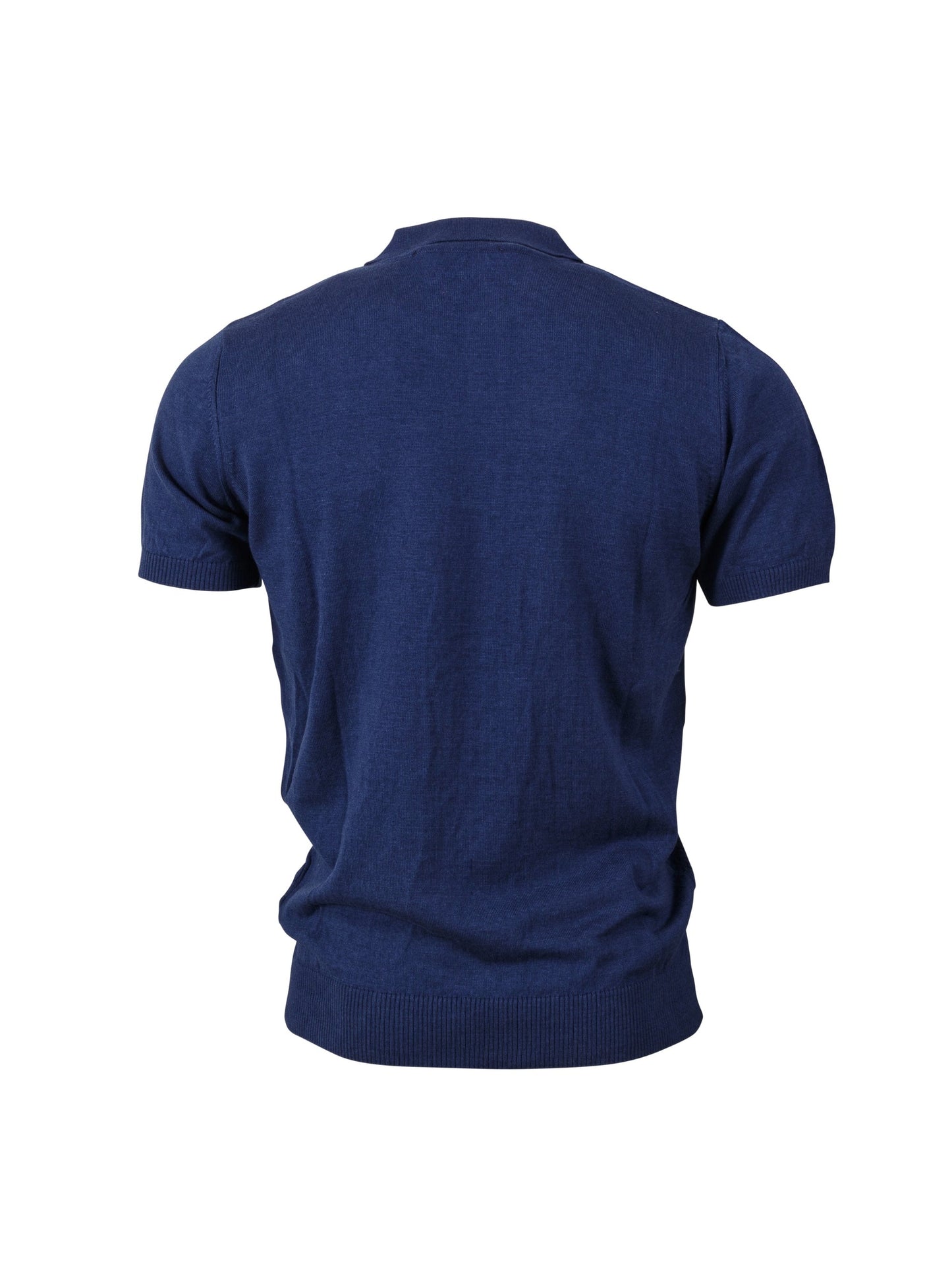 Men's Knitted polo - Denim Blue