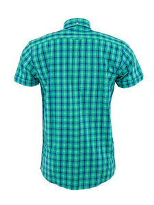 Men's Green Check Shirt- CK-62