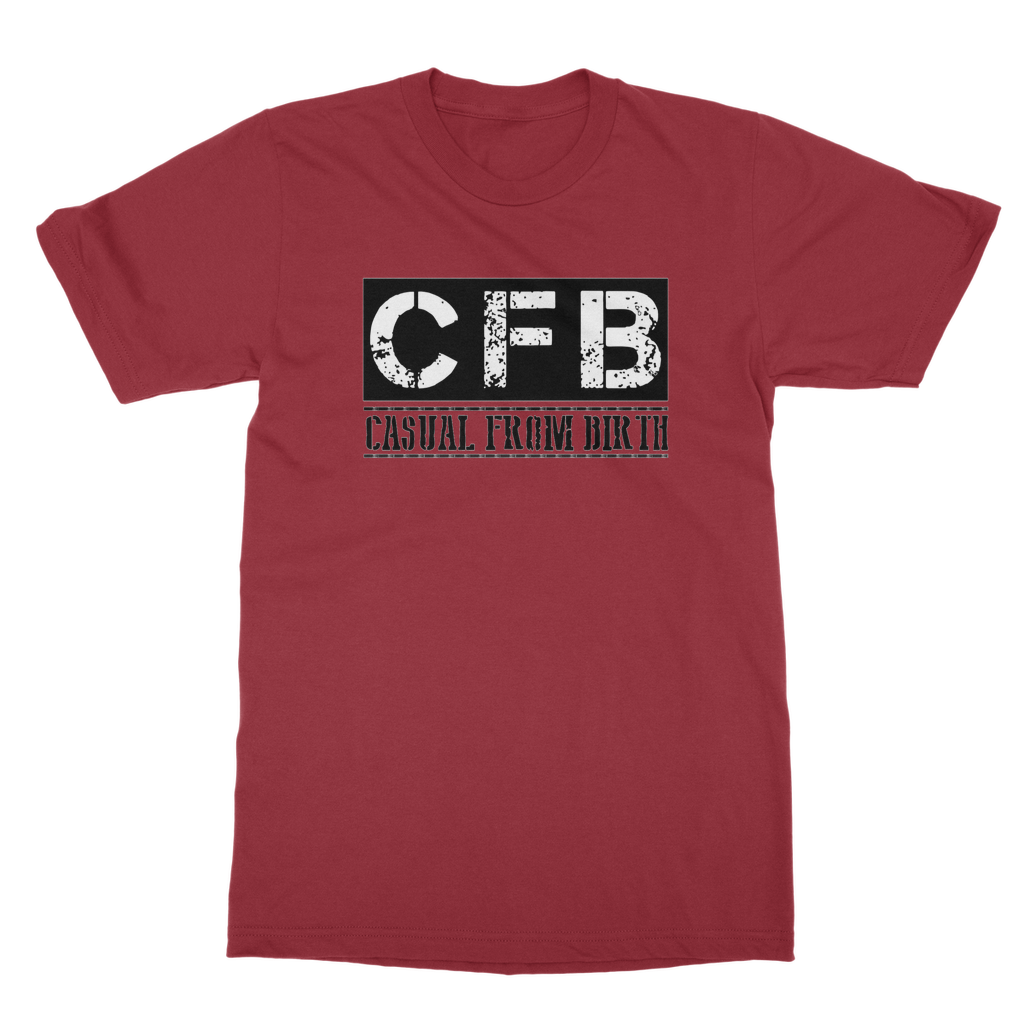 CFB Full logo Casual From Birth Penny Farthing Tee