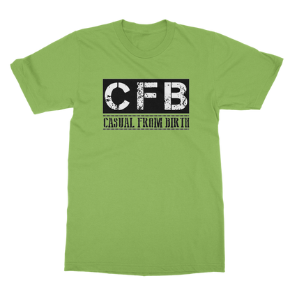 CFB Full logo Casual From Birth Penny Farthing Tee