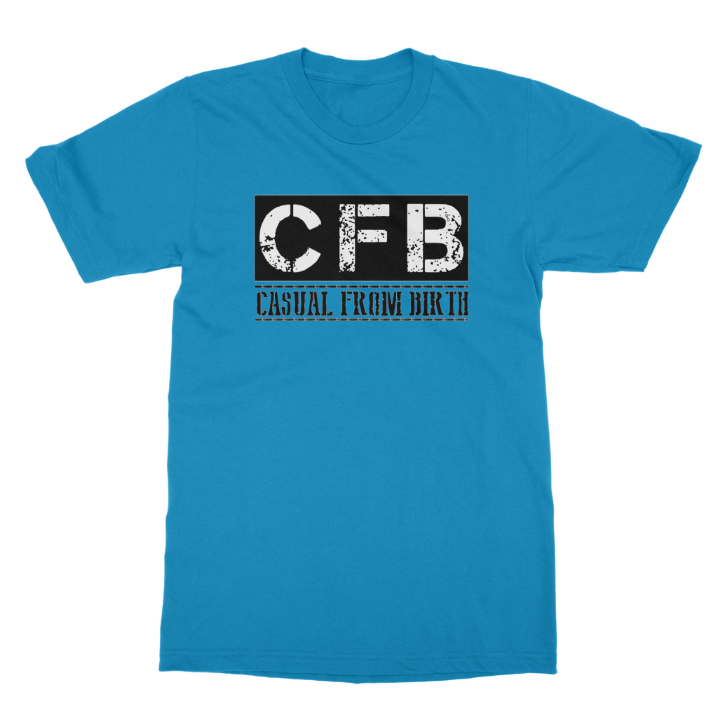 CFB Full logo Casual From Birth Penny Farthing Tee